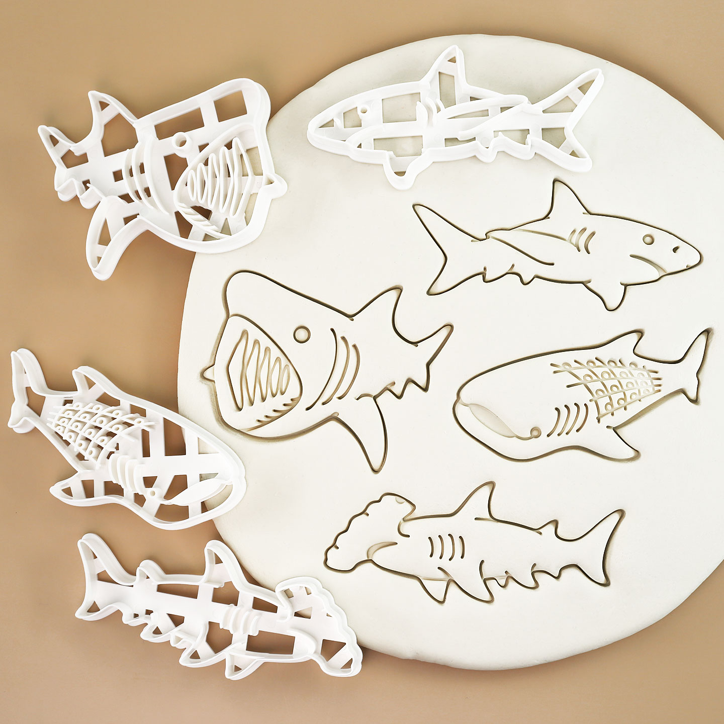 Kitchen Baking Cookies - 1 Pc/4 Pcs Shark Cookie Cutter