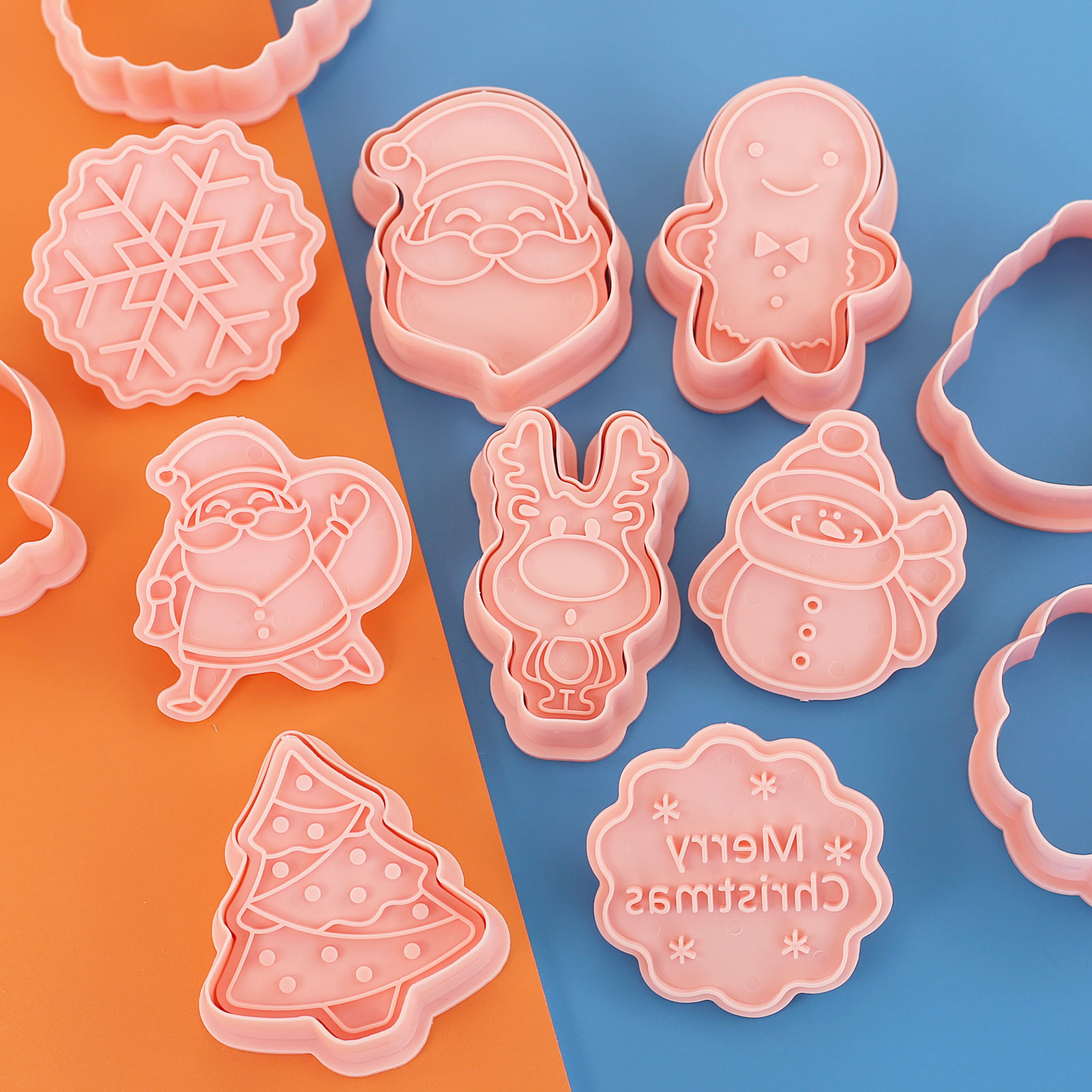 Kitchen Baking Cookies - 8 Piece Chrismas Cookie Cutters 3d
