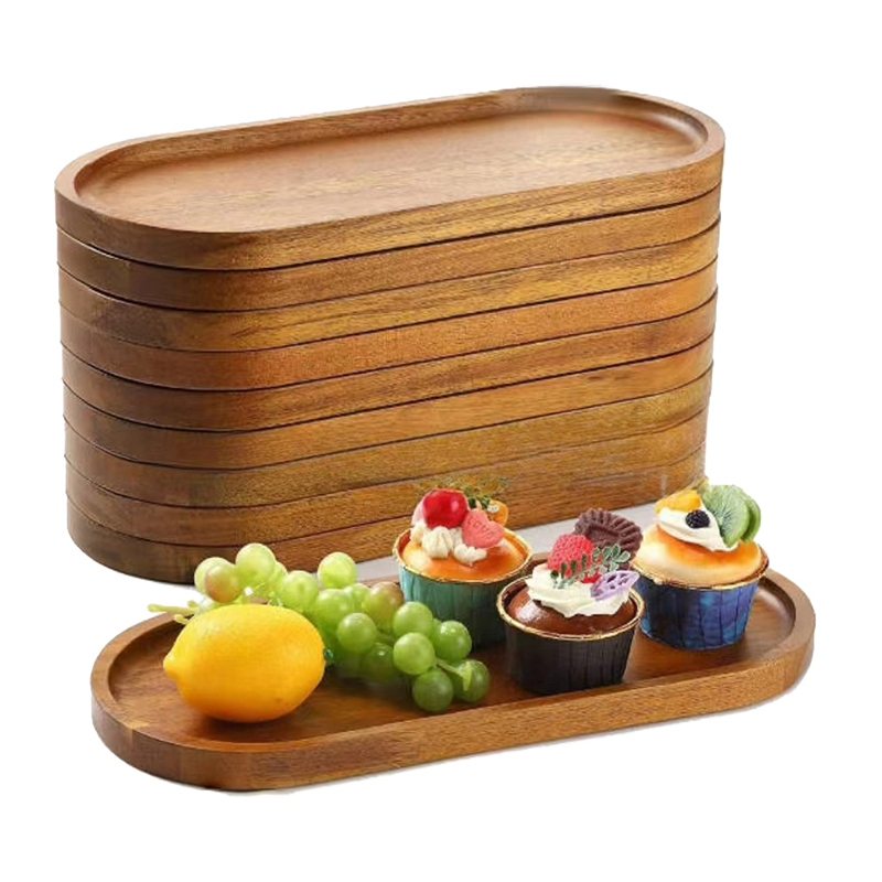 Cake Board Round - Tableware Solid Wood Food Tray Round