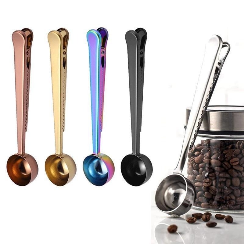 Kitchen Jobs - Two-in-one Stainless Steel Coffee Spoon Seal