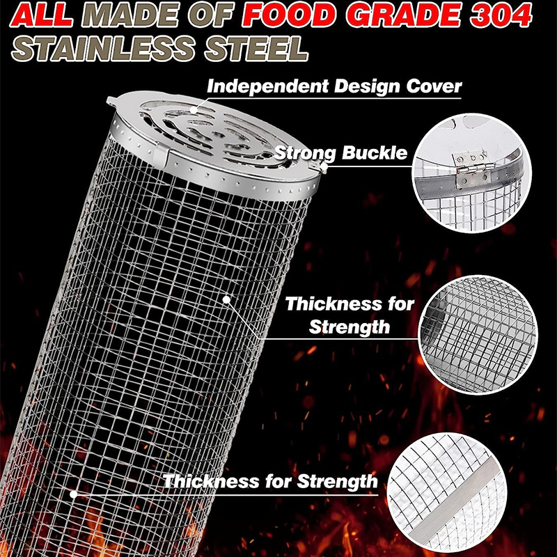 BBQ Basket Stainless Steel Rol - Kitchen Baking Tray Rack ulasan dan harga