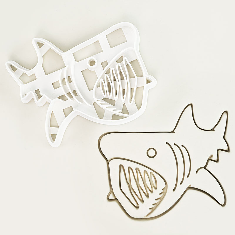 1 Pc/4 Pcs Shark Cookie Cutter - Kitchen Baking Cookies ulasan dan harga