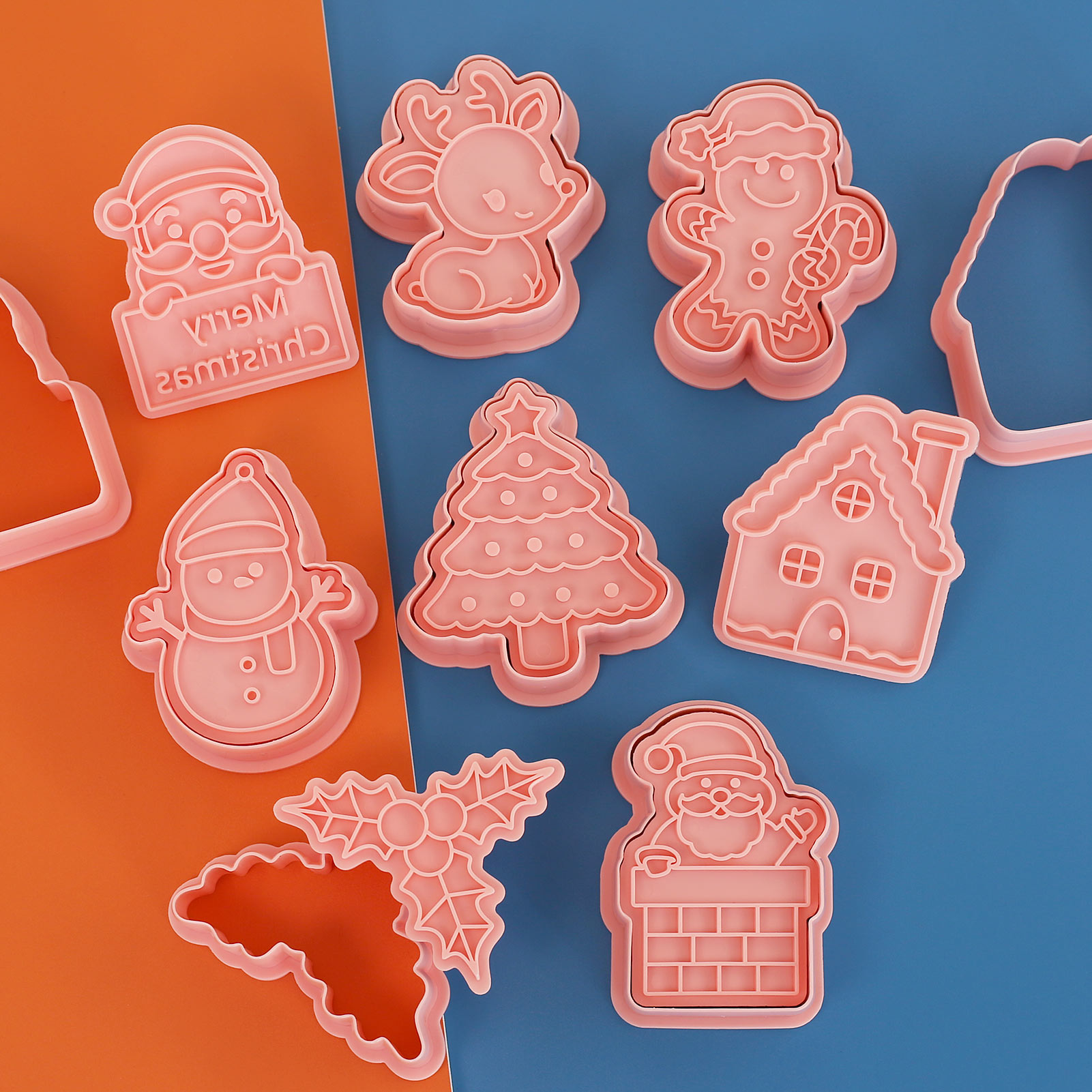 8 Piece Chrismas Cookie Cutter - Kitchen Baking Cookies ulasan dan harga