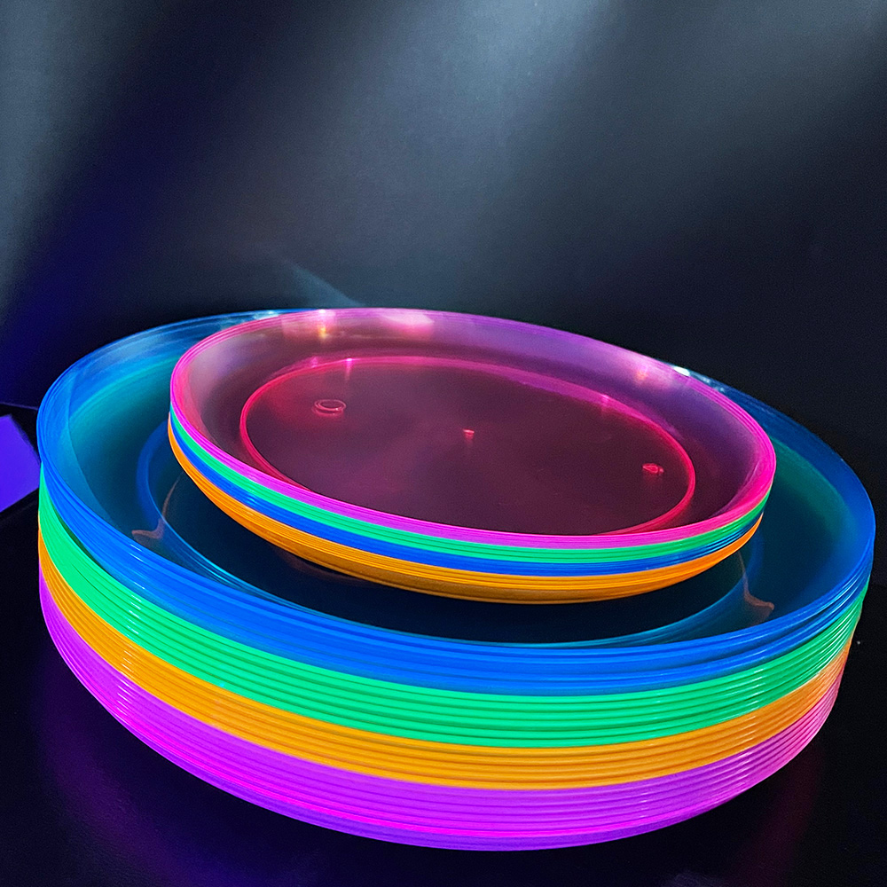 32 Pcs Neon Black Light Party  - Cake Board Round ulasan dan harga