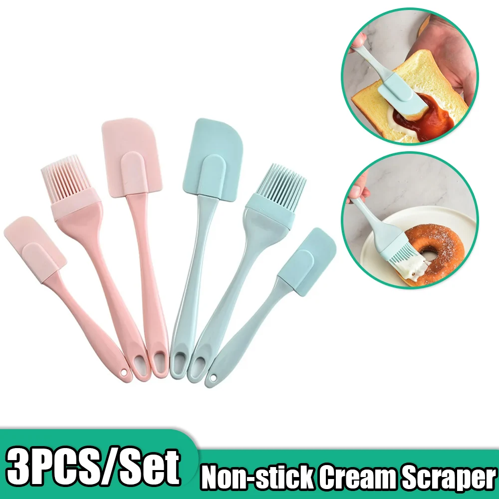 3Pcs Non-Stick Silicone Cream  - Pastry Brush Silicone ulasan dan harga