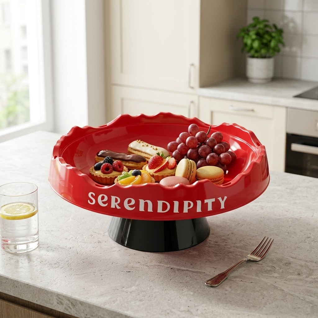 Wavy Plastic Cake Stand Detach - Cake Board Round ulasan dan harga