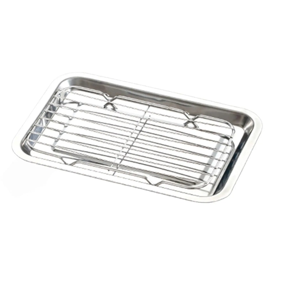 Stainless Steel Baking Tray wi - Kitchen Baking Tray Rack ulasan dan harga