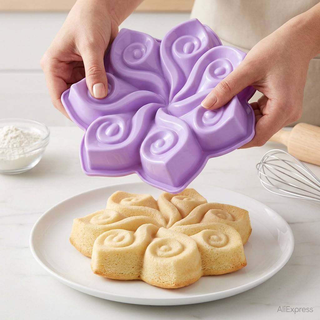 Large Flower Silicone Cake Mol - Kitchen Baking Store ulasan dan harga