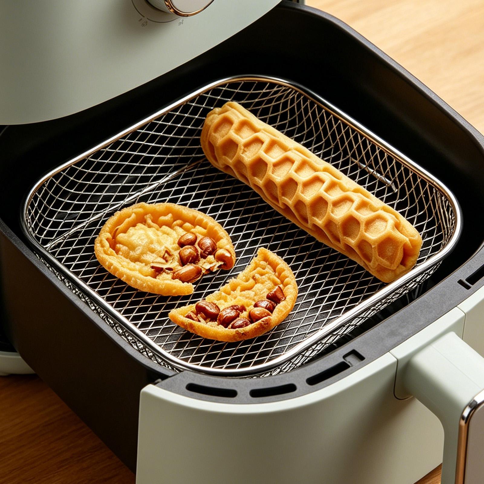 1PC Stainless Steel Air Fryer  - Kitchen Baking Tray Rack ulasan dan harga