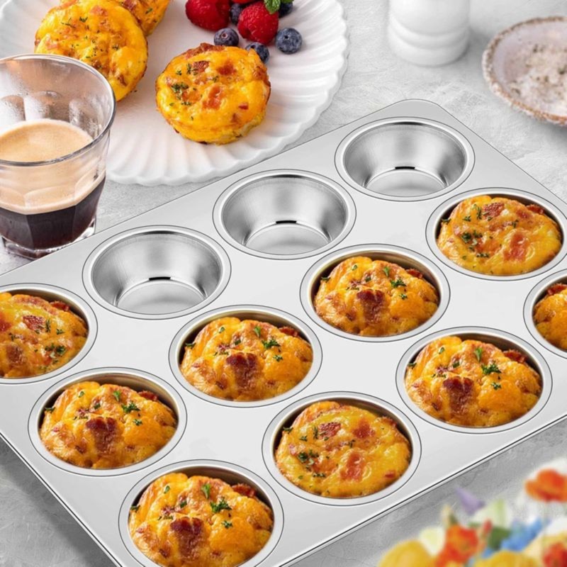 DT39 Stainless Steel Muffin Pa - Muffin Tin Nonstick ulasan dan harga
