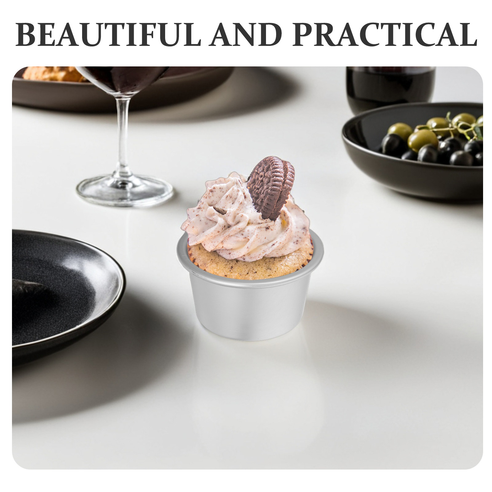 12Pcs Aluminum Round Cake Tins - Muffin Tin Nonstick ulasan dan harga