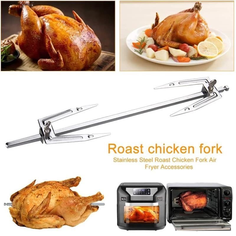 Stainless Steel Air Fryer Fork - Kitchen Baking Tray Rack ulasan dan harga