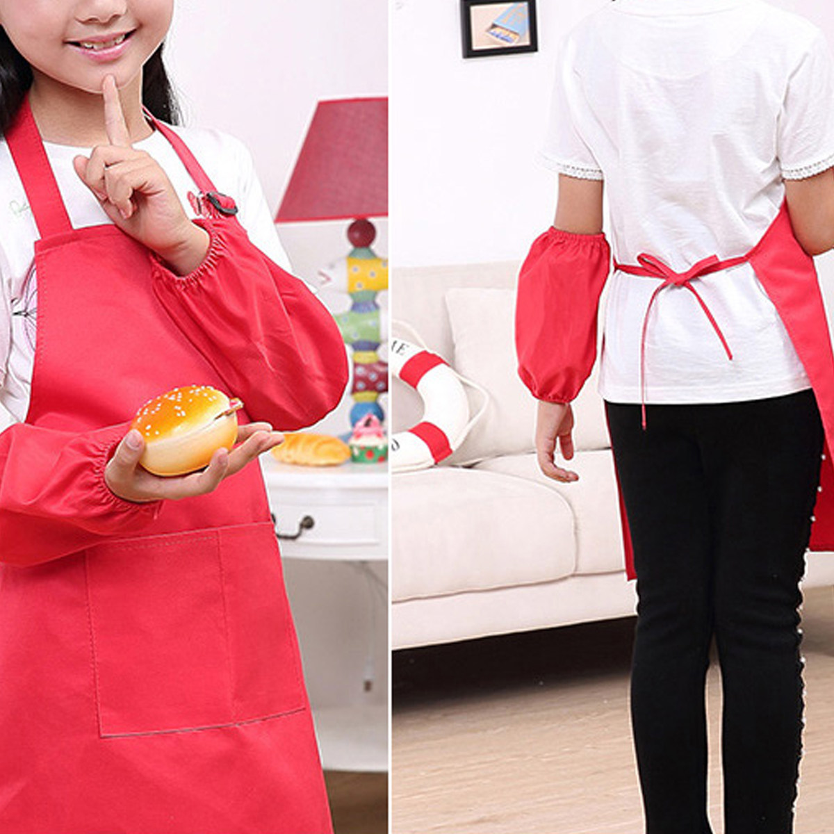 Xl Red Children Artist Apron S - Cooking Chef Xl ulasan dan harga