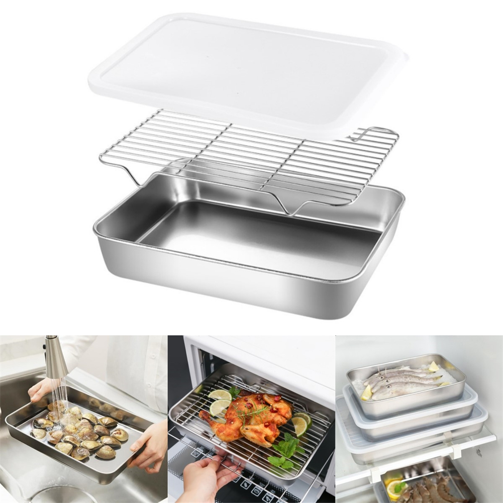 Stainless Steel Baking Pan Tra - Kitchen Baking Tray Rack ulasan dan harga