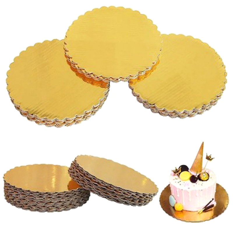 4/5/6/7/8/10 Inch Golden Round - Cake Board Round ulasan dan harga