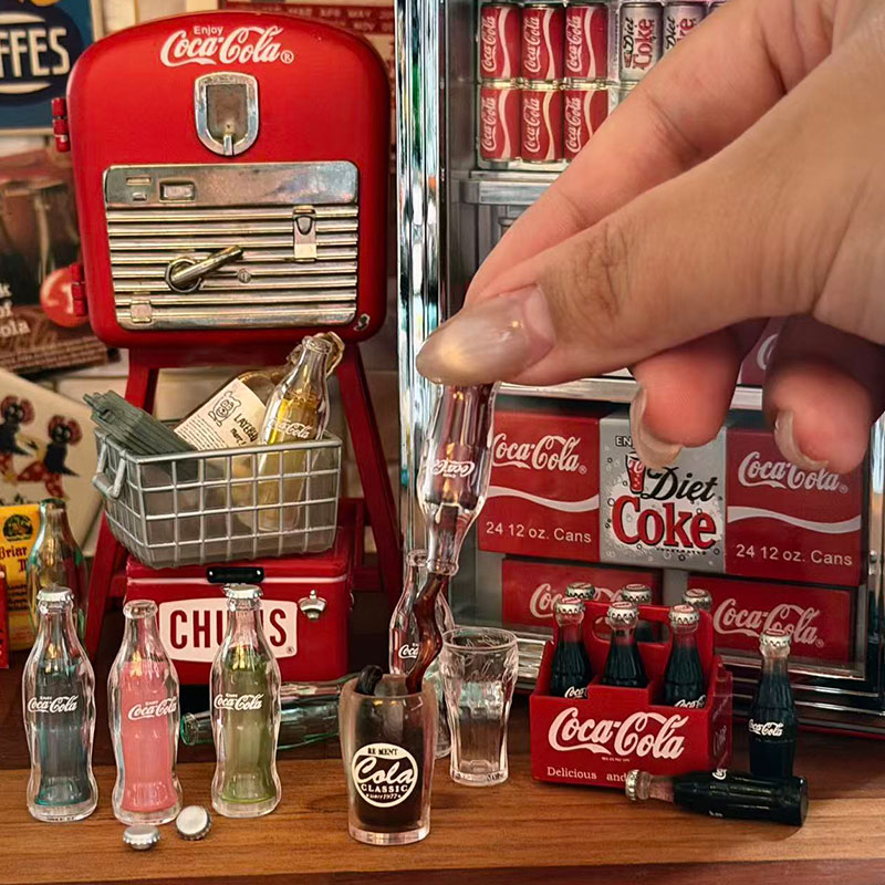 Mini Cola Milk Bottle Set 6 Co - Miniature Baking Kitchen ulasan dan harga