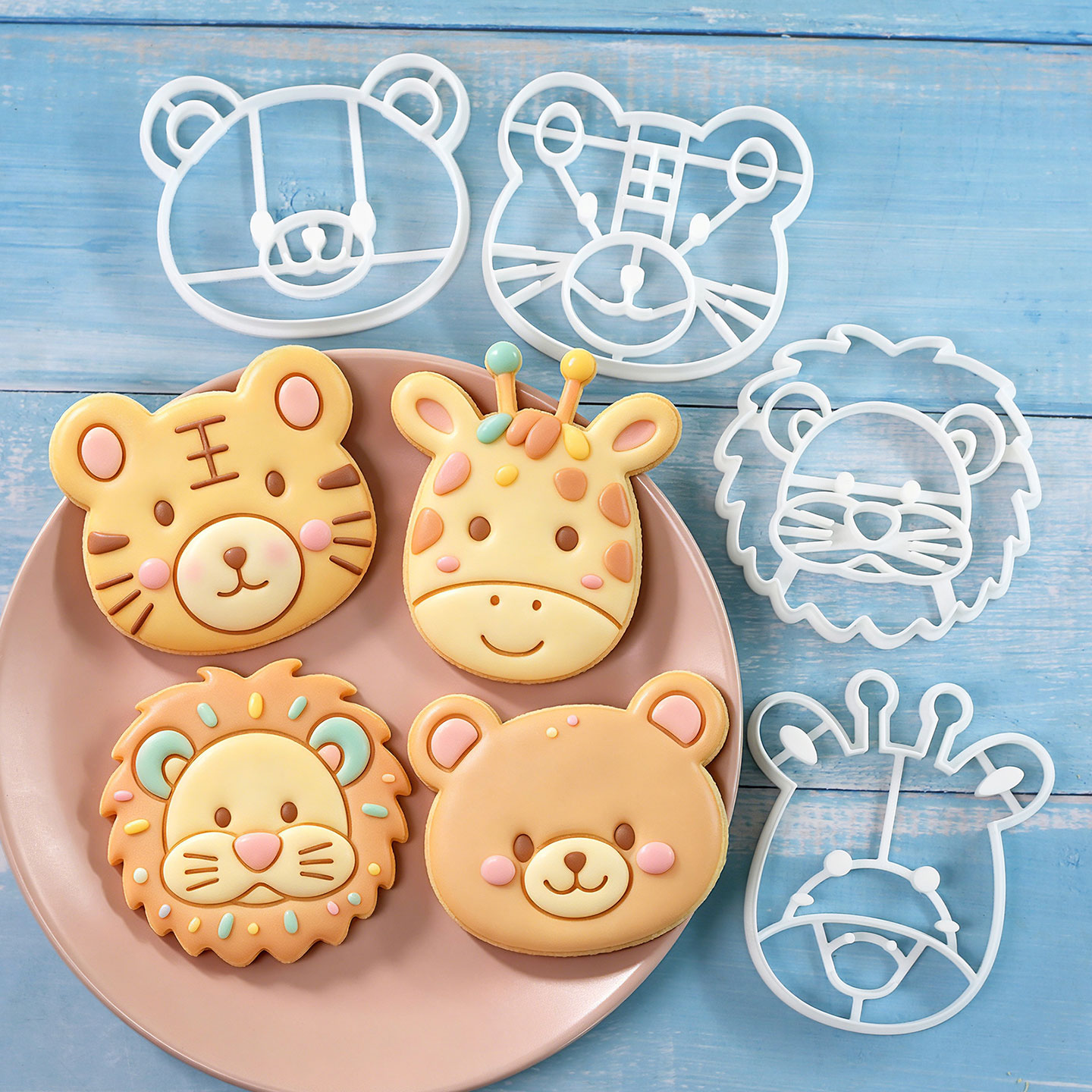 4 Pcs Animal Cookie Cutters Se - Kitchen Baking Cookies ulasan dan harga