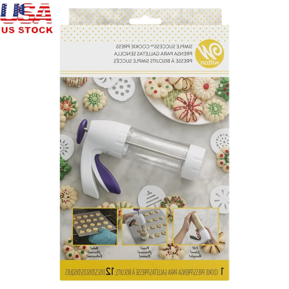 Ergonomic Cookie Press 13-Piec - Kitchen Baking Cookies ulasan dan harga