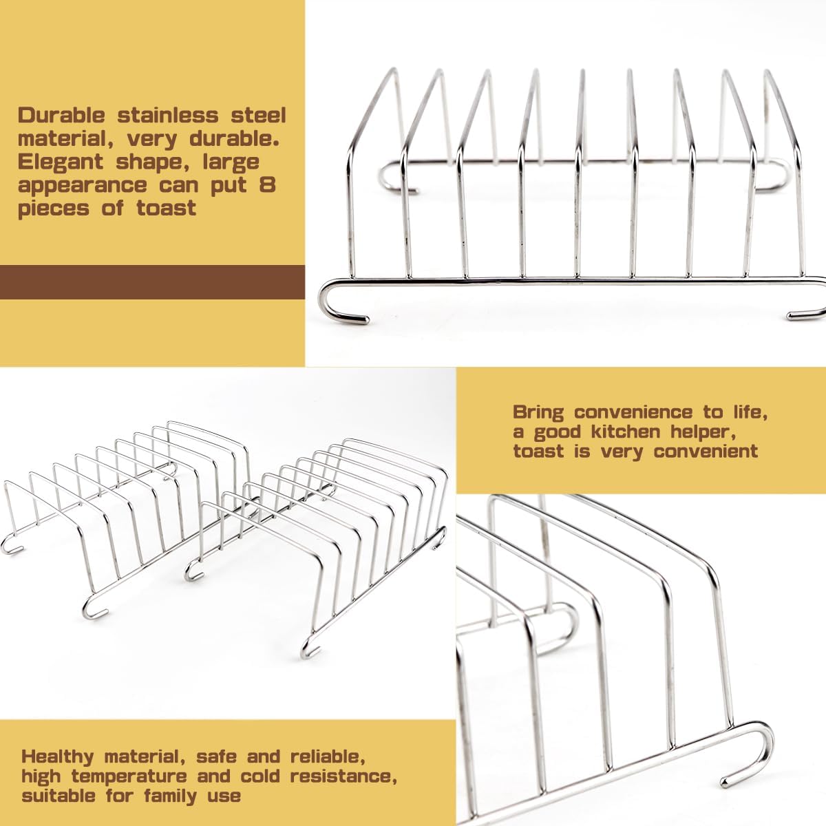 1Pcs Stainless Steel Toast Bre - Kitchen Baking Tray Rack ulasan dan harga