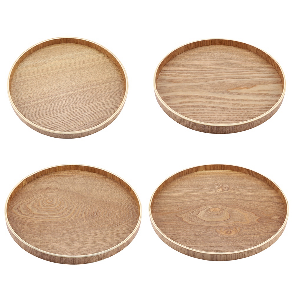 Wooden Serving Tray Tea Plate  - Cake Board Round ulasan dan harga