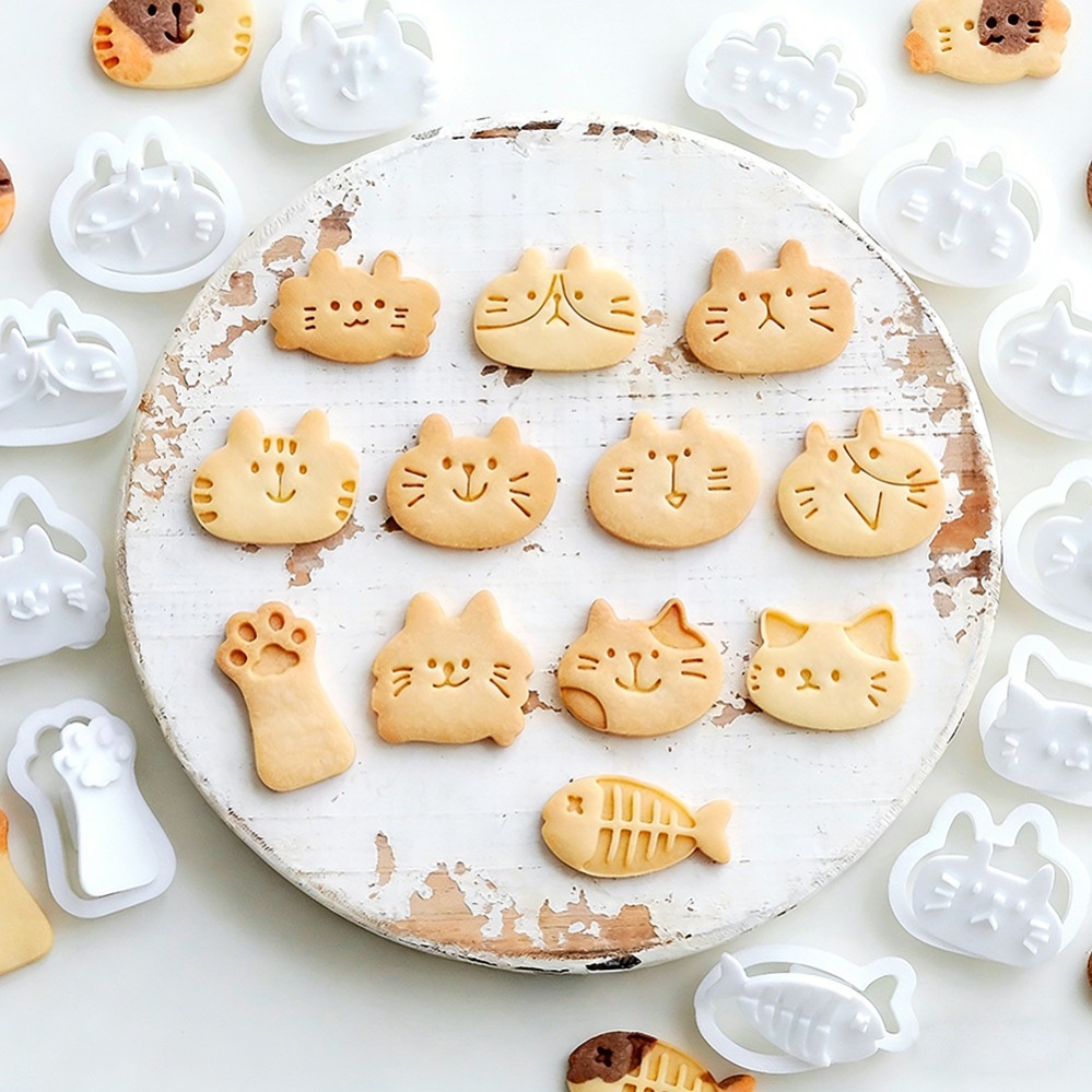 Cute Kitten DIY Stamp Cookie C - Kitchen Baking Store ulasan dan harga