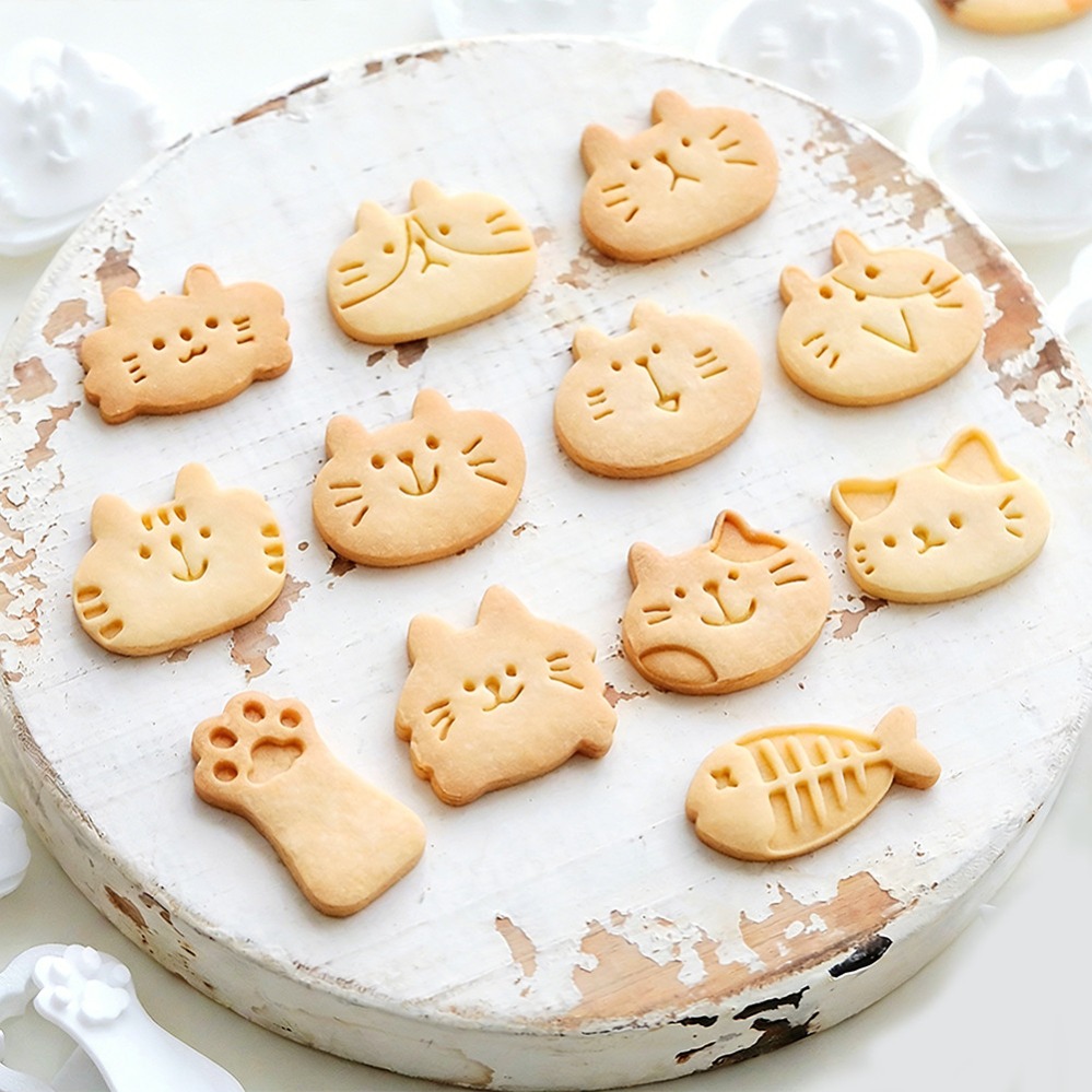 Cute Kitten DIY Stamp Cookie C - Kitchen Baking Store ulasan dan harga