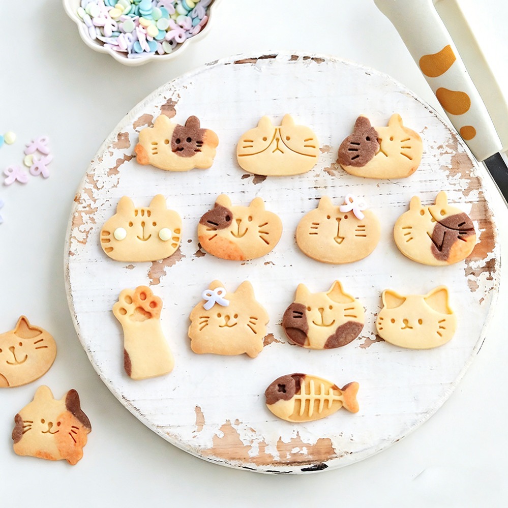 Cute Kitten DIY Stamp Cookie C - Kitchen Baking Store ulasan dan harga