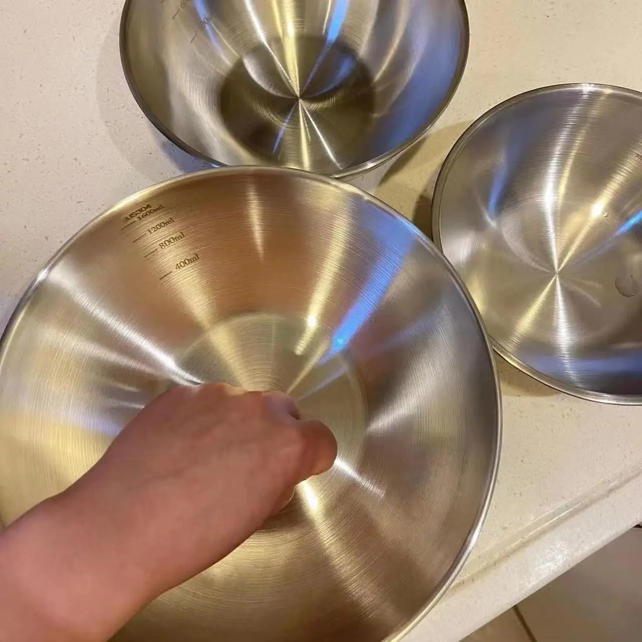 1-3 Stainless Steel Bowl Set w - Kitchen Baking Bowls ulasan dan harga