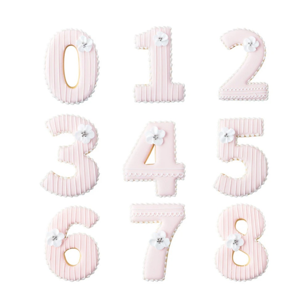 Large Numbers Cookie Cutters B - Kitchen Baking Cookies ulasan dan harga