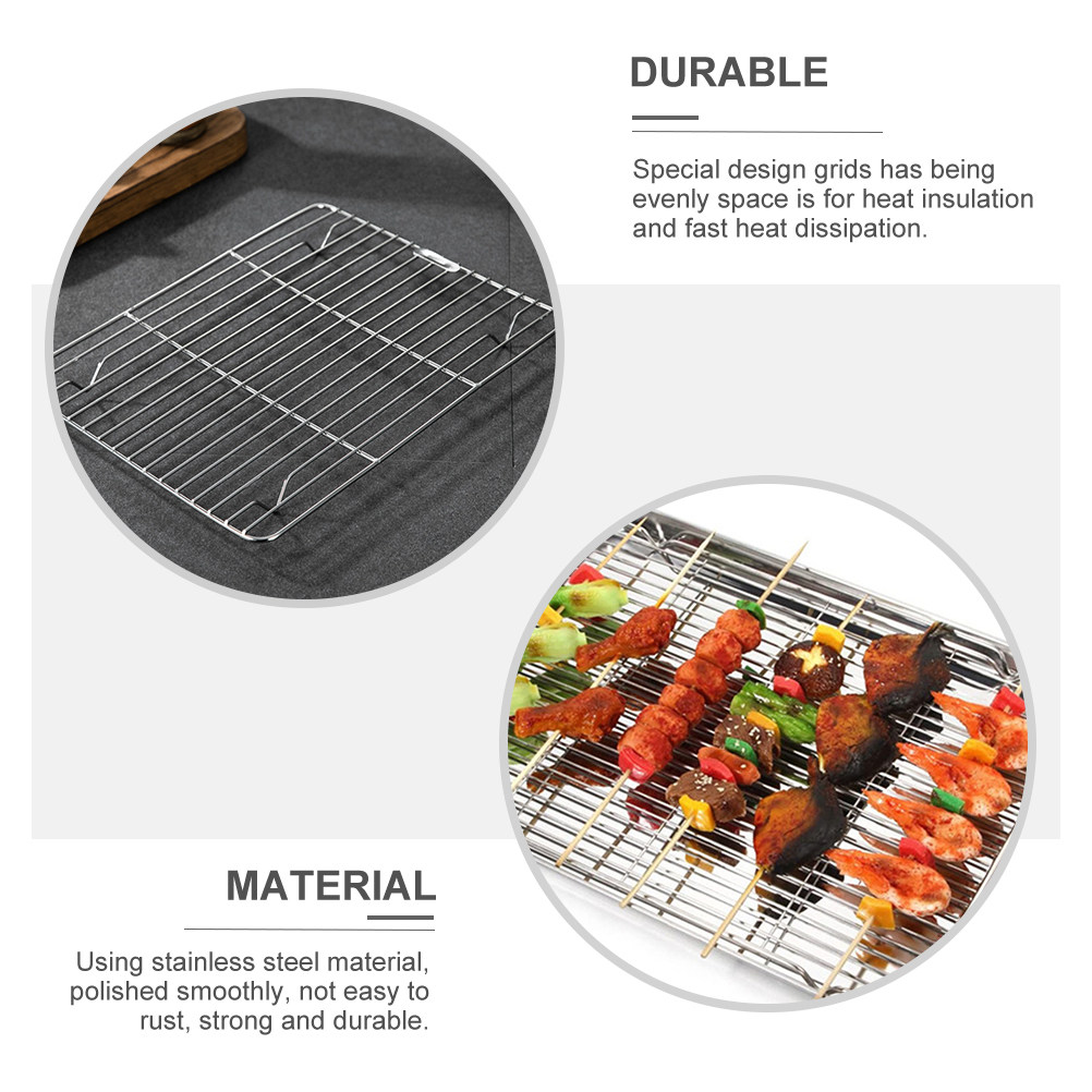 Heavy Duty Stainless Steel Wir - Kitchen Baking Tray Rack ulasan dan harga