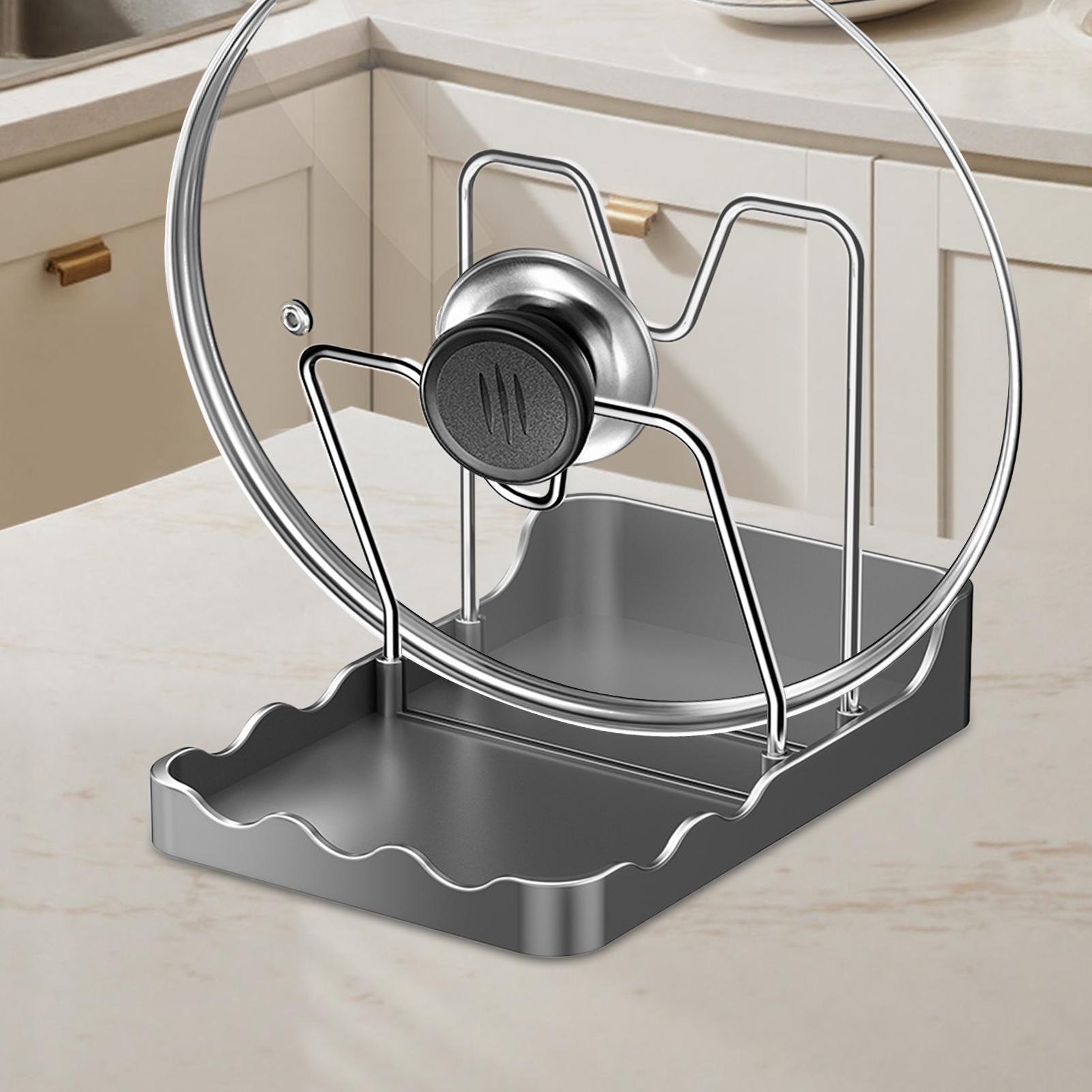 Pot Lid Organizer Vertical Spo - Kitchen Baking Tray Rack ulasan dan harga