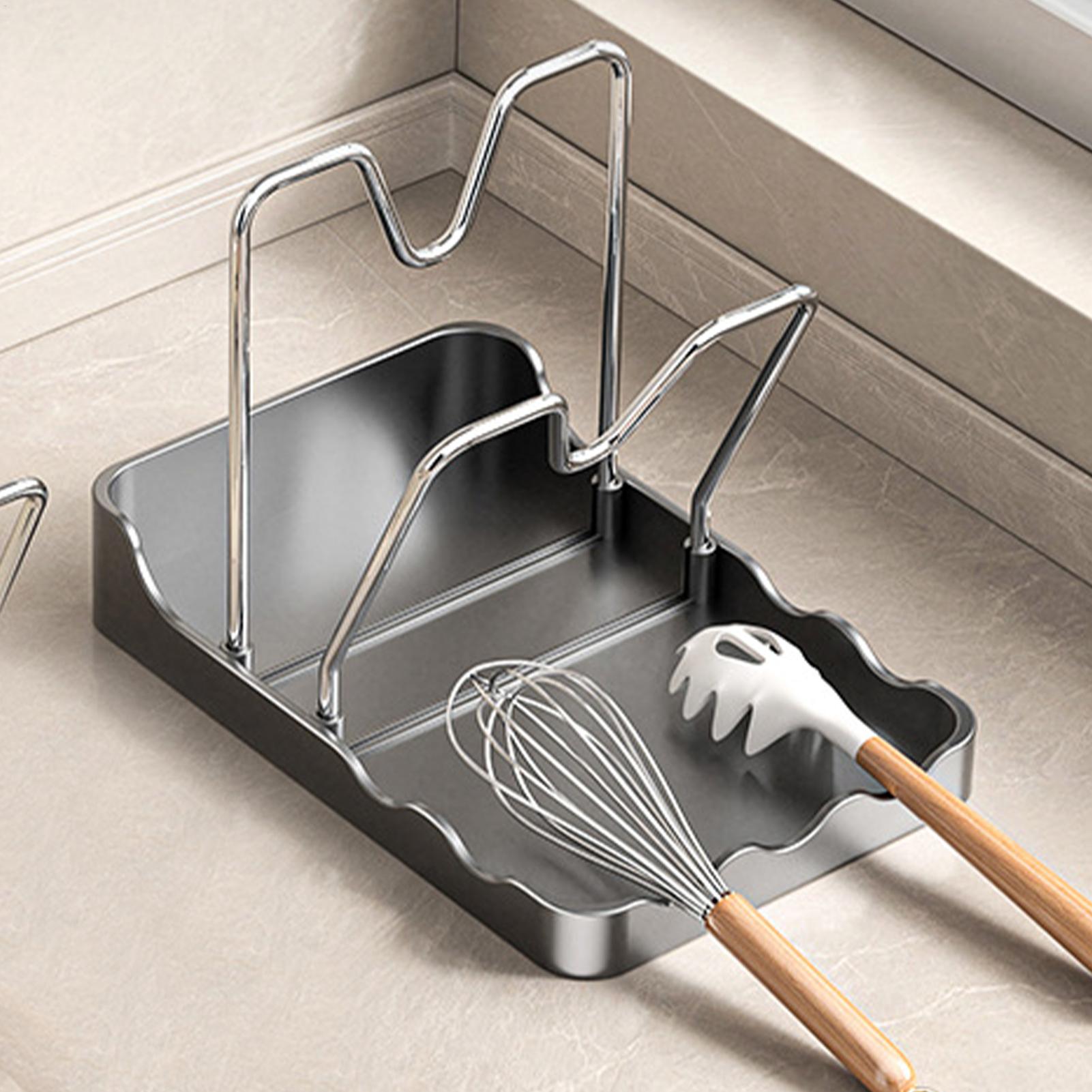 Pot Lid Organizer Vertical Spo - Kitchen Baking Tray Rack ulasan dan harga