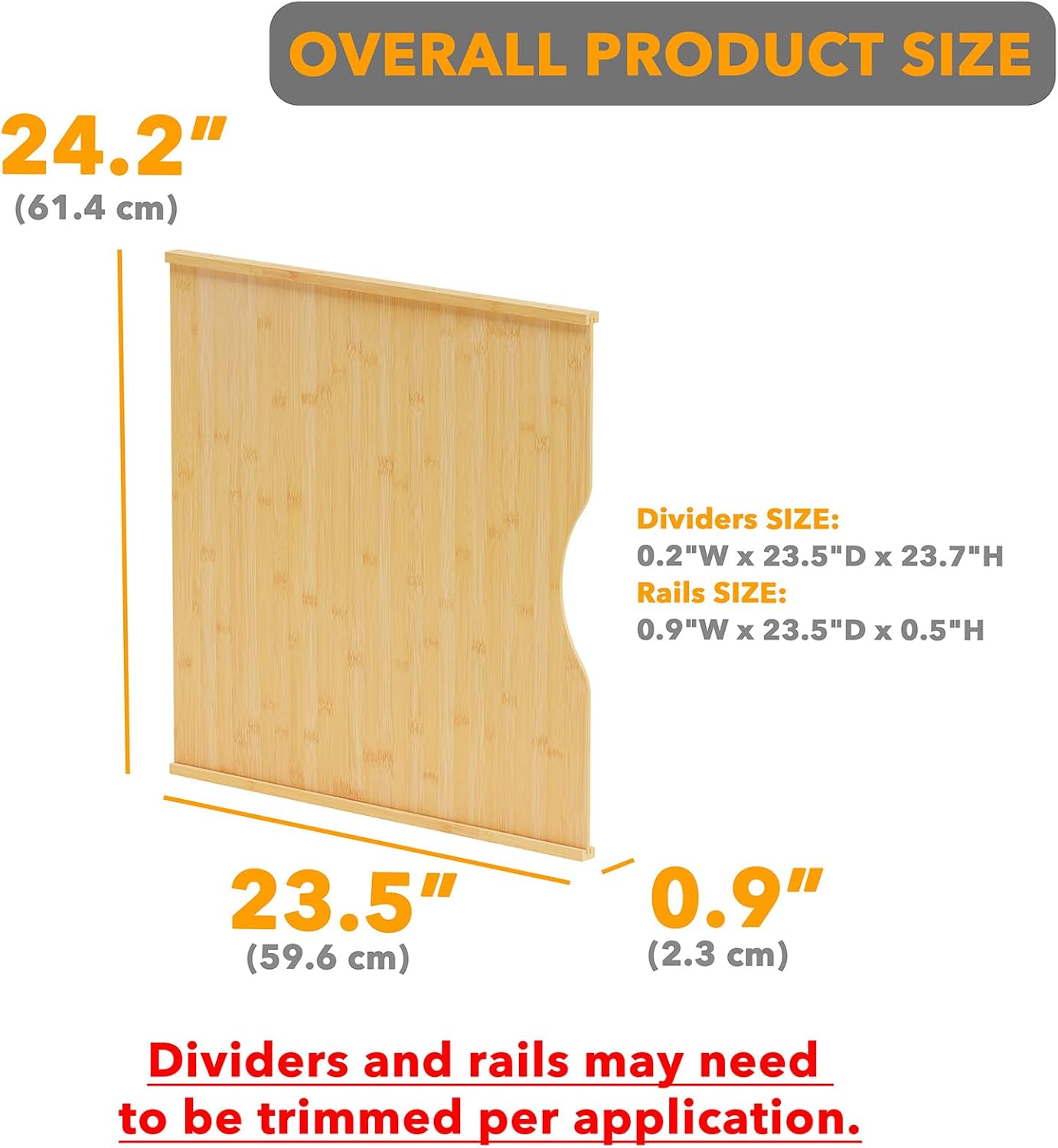 10 Pack Bamboo Tray Dividers f - Kitchen Cabinet Baking Sheet Organizer ulasan dan harga
